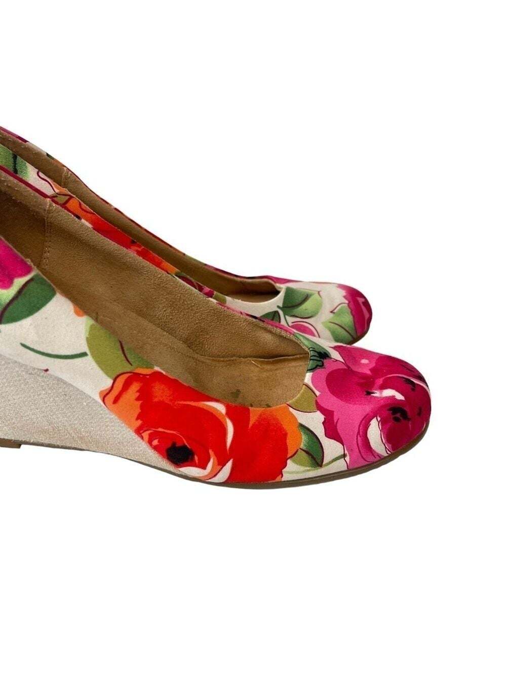 A2 by Aerosoles Plumberry Floral Wedge Heels Size 9.5 Romanticcore Spring - Picture 3 of 13